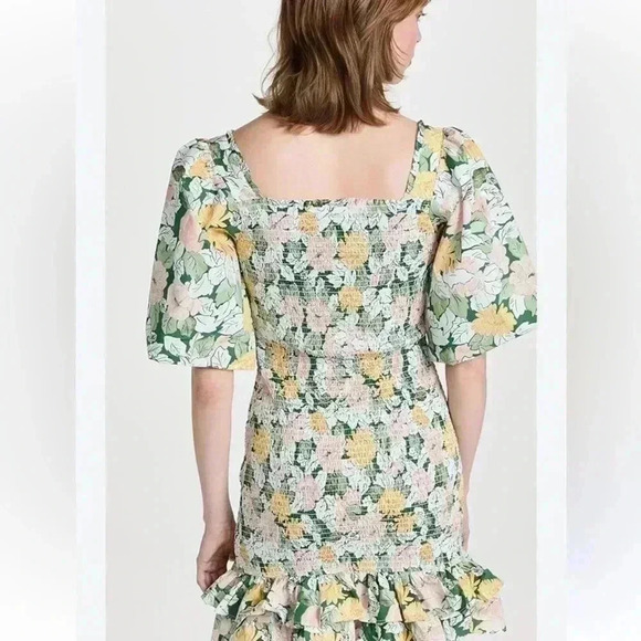 ByTimo FESTIVE‎ COTTON SMOCKING DRESS GREEN - Picture 1 of 11